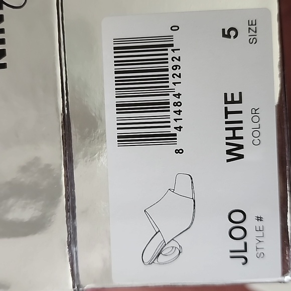 Gold Sculptured & White Patent Mules - Picture 8 of 10